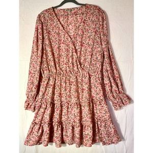 Inspired hearts, light weight, flower prints, spring dress Sz 3x